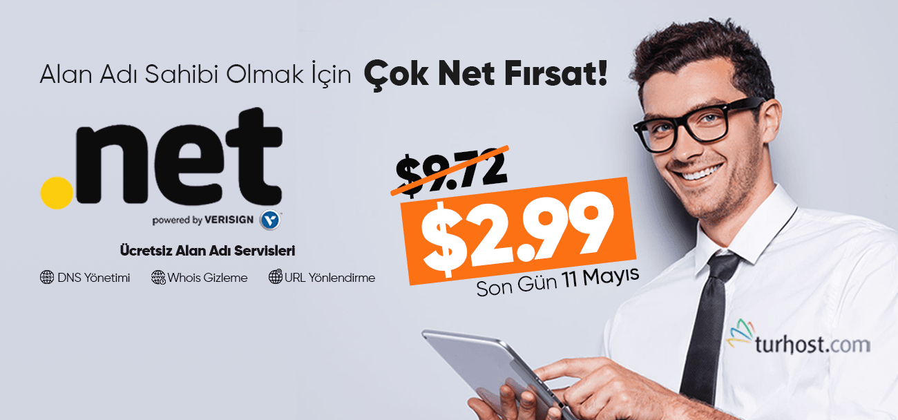 2,99$’a .Net Domain Kampanyası !