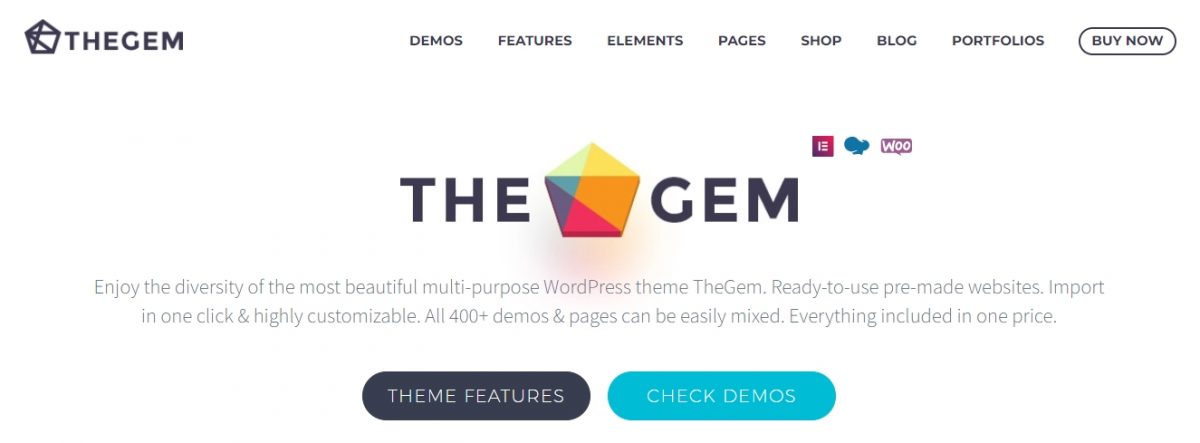 çok yönlü WordPress teması, the gem