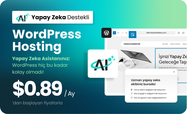 Yapay Zeka Destekli WordPress Hosting!
